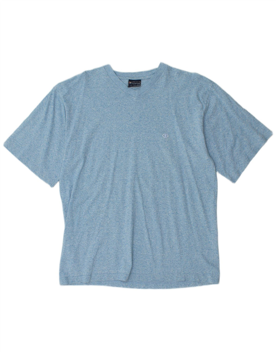 Camiseta masculina CHAMPION Top grande algodão manchado azul