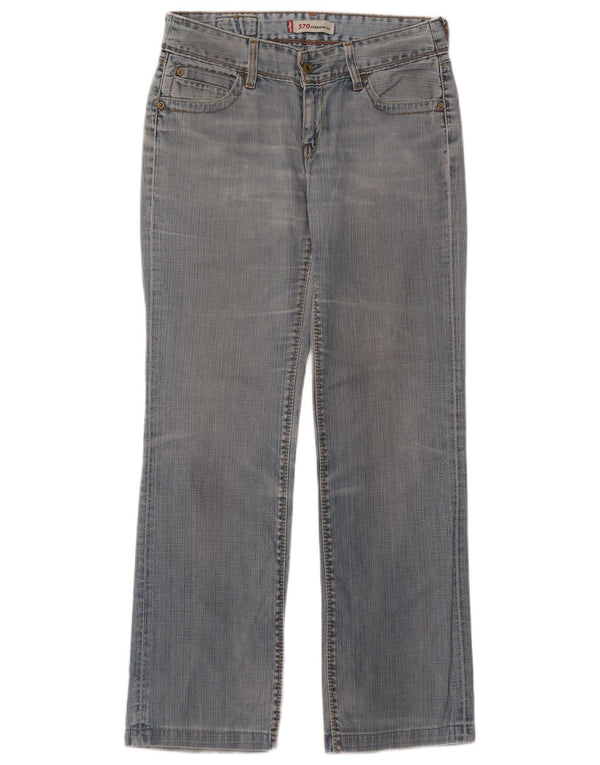 Calça jeans feminina Levi's 570 Straight W30 L31 azul algodão