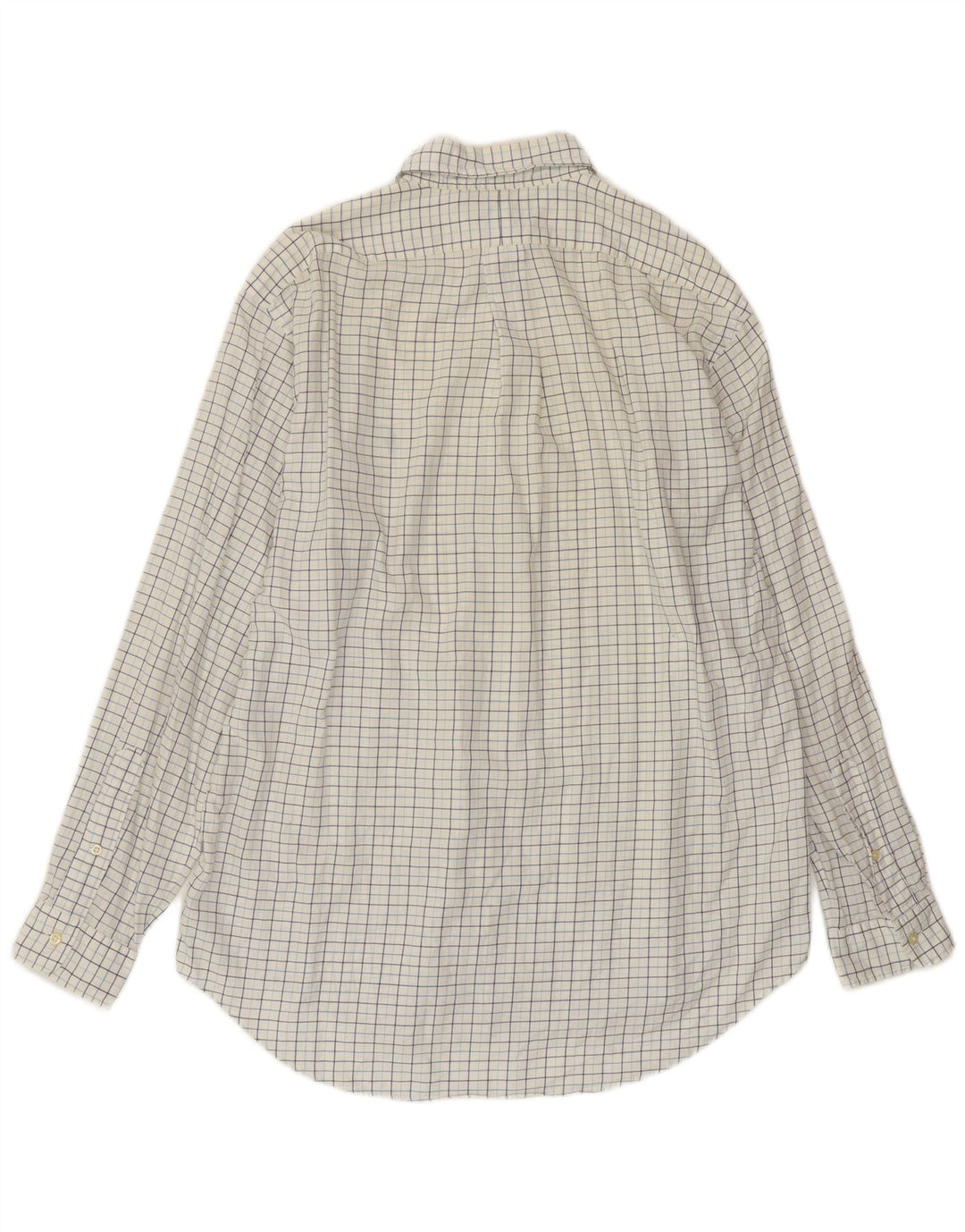 POLO RALPH LAUREN Camisa masculina Yarmouth tamanho 16 grande algodão xadrez branco