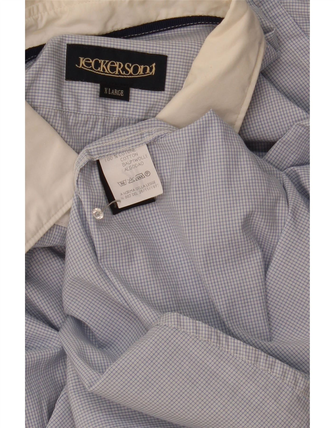 Camisa masculina Jeckerson XL azul xadrez algodão