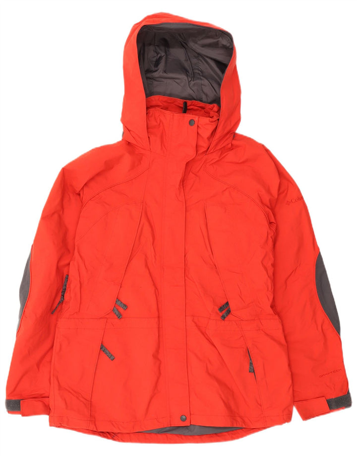 Jaqueta corta-vento Columbia feminina Interchange UK 16 grande bloco colorido vermelho