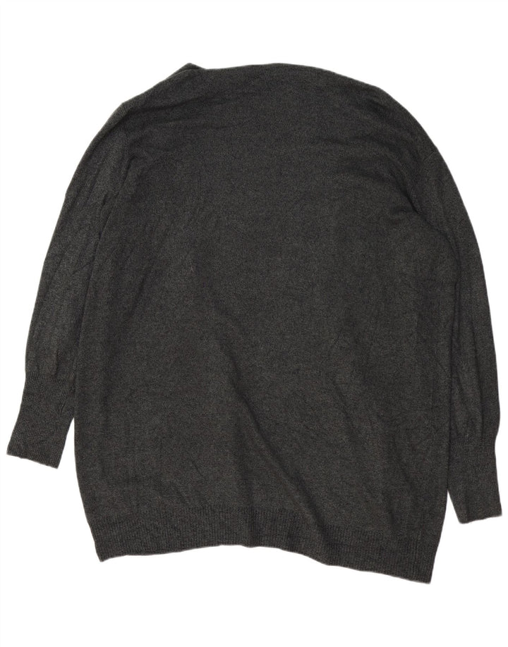 Suéter cardigã feminino oversized longline da Marks & Spencer Reino Unido 18 XL cinza