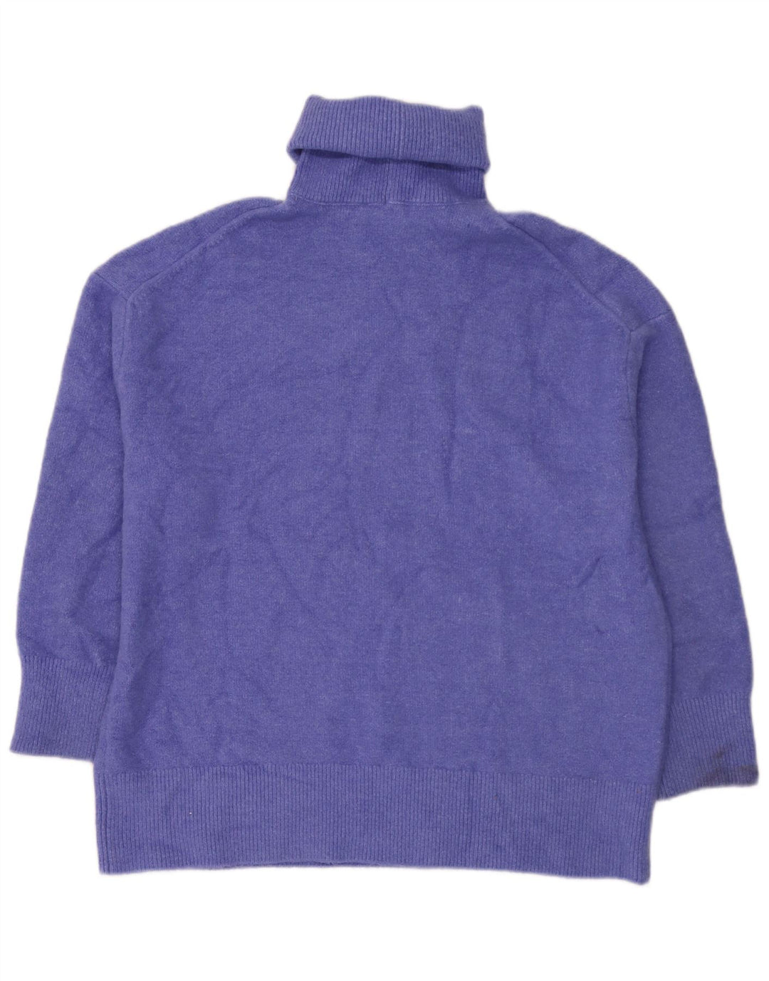 Suéter feminino Zara com gola alta e gola alta Reino Unido 14 acrílico azul médio