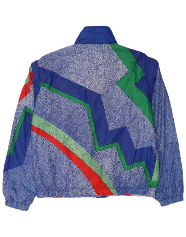 Poliéster geométrico azul do XL do revestimento superior do fato de treino dos homens do vintage