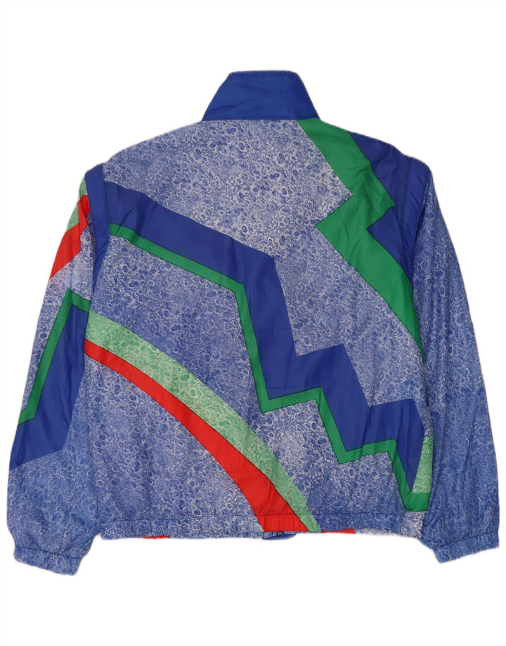 Poliéster geométrico azul do XL do revestimento superior do fato de treino dos homens do vintage