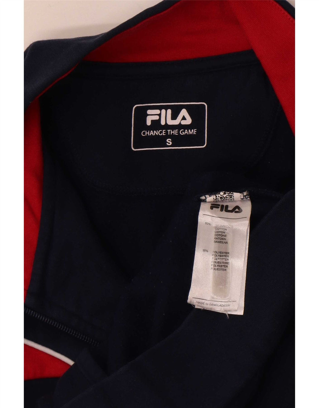 Fila Mens Tracksuit Top Jacket Pequeno Algodão Colourblock Azul Marinho