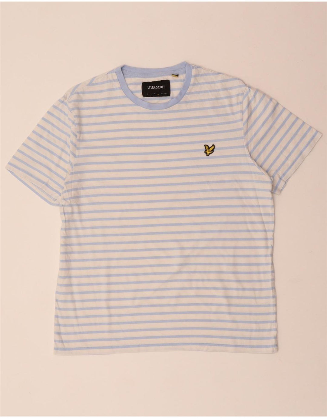 Camiseta feminina LYLE & SCOTT grande algodão listrado branco