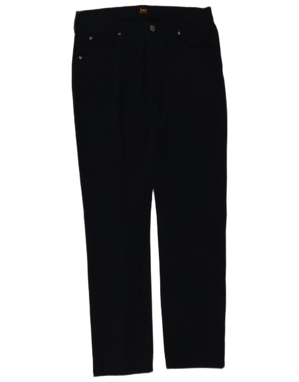 Lee Womens Rider Calça casual reta W30 L30 algodão azul marinho