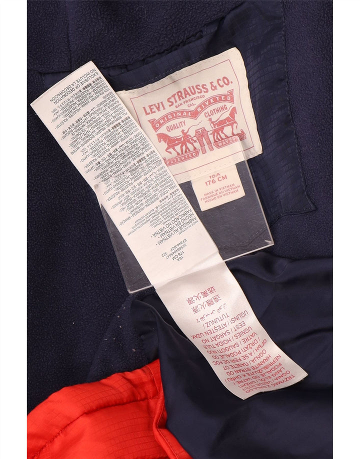 Jaqueta acolchoada com capuz Levi's Boys 15-16 anos Azul marinho Colourblock