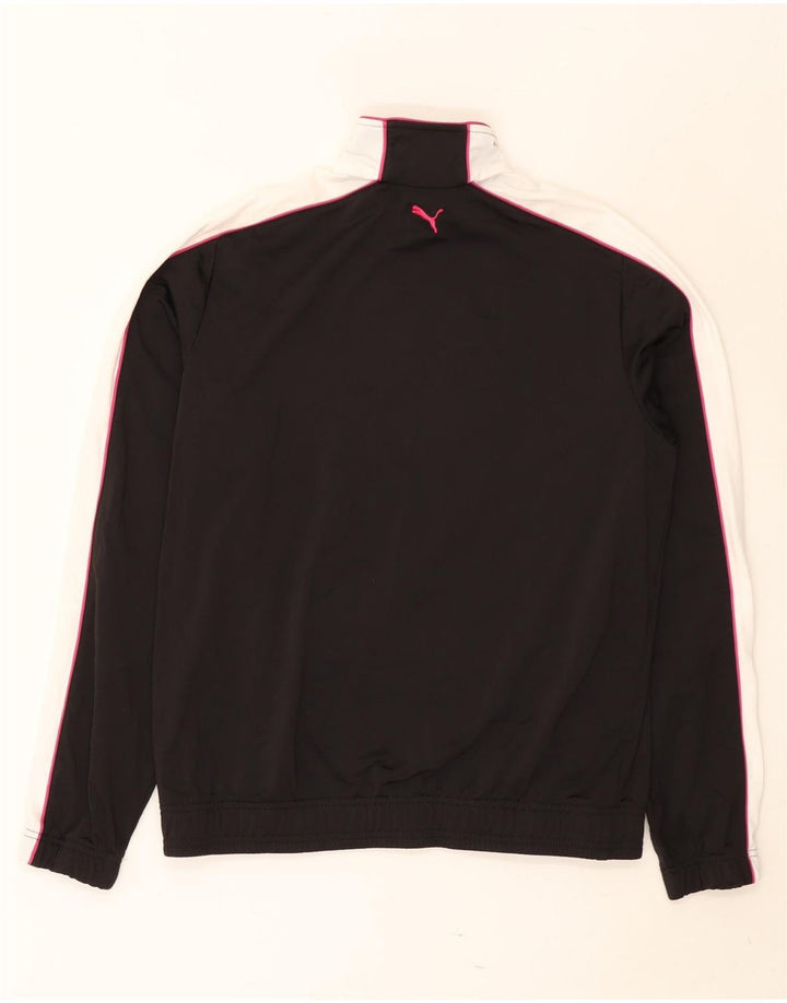 Puma Womens Tracksuit Top Jacket UK 16 Grande Poliéster Preto