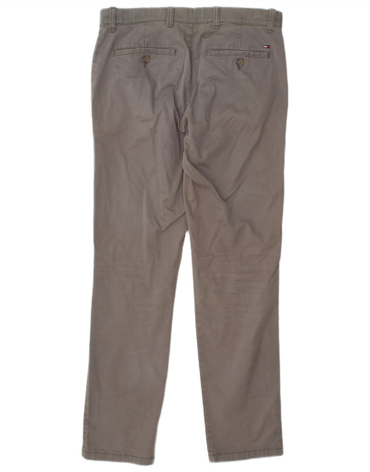 Calça Chino Masculina TOMMY HILFIGER Etroite Slim Fit W31 L32 Algodão Cinza