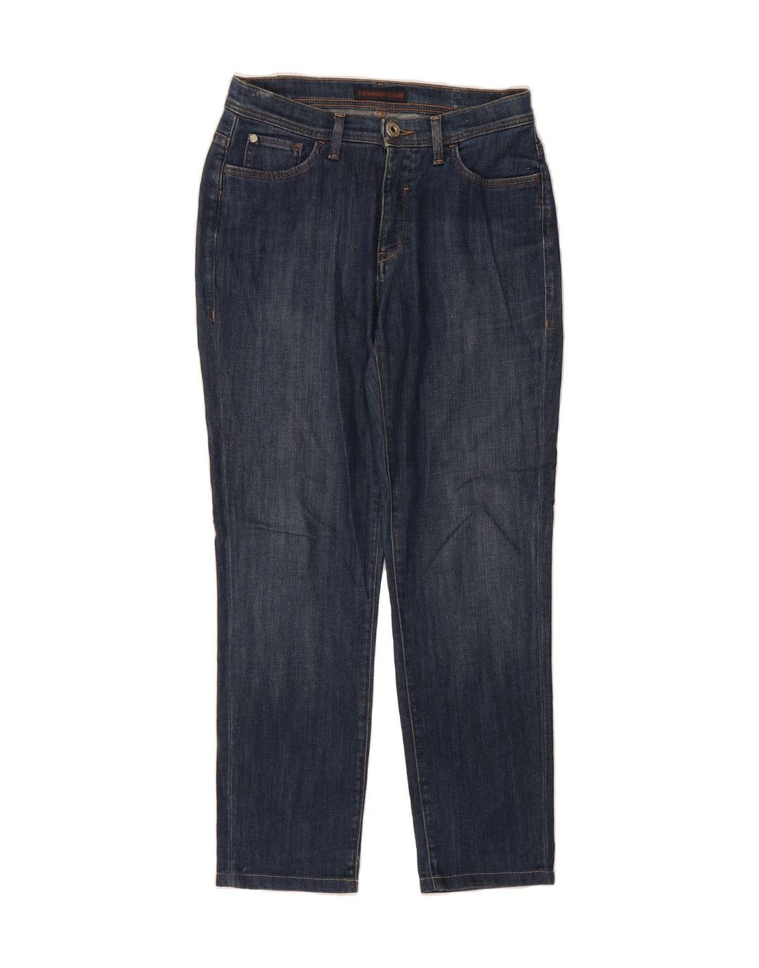 TRUSSARDI Womens Slim Jeans W34 L29 Blue Cotton Vintage Trussardi and Second-Hand Trussardi from Messina Hembry 
