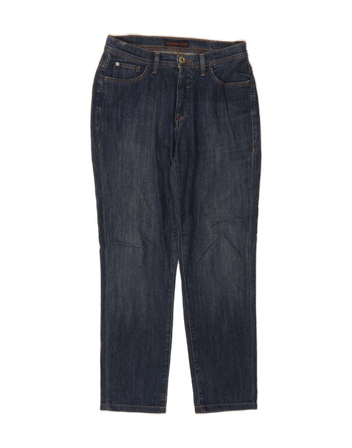 TRUSSARDI Womens Slim Jeans W34 L29 Blue Cotton Vintage Trussardi and Second-Hand Trussardi from Messina Hembry 