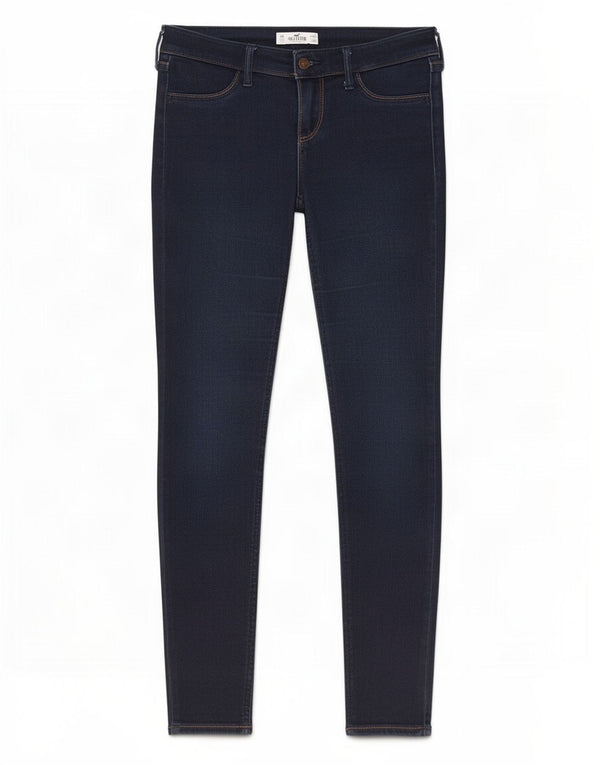 Calça jeans skinny feminina Hollister US 3 XS W26 L29 azul marinho algodão