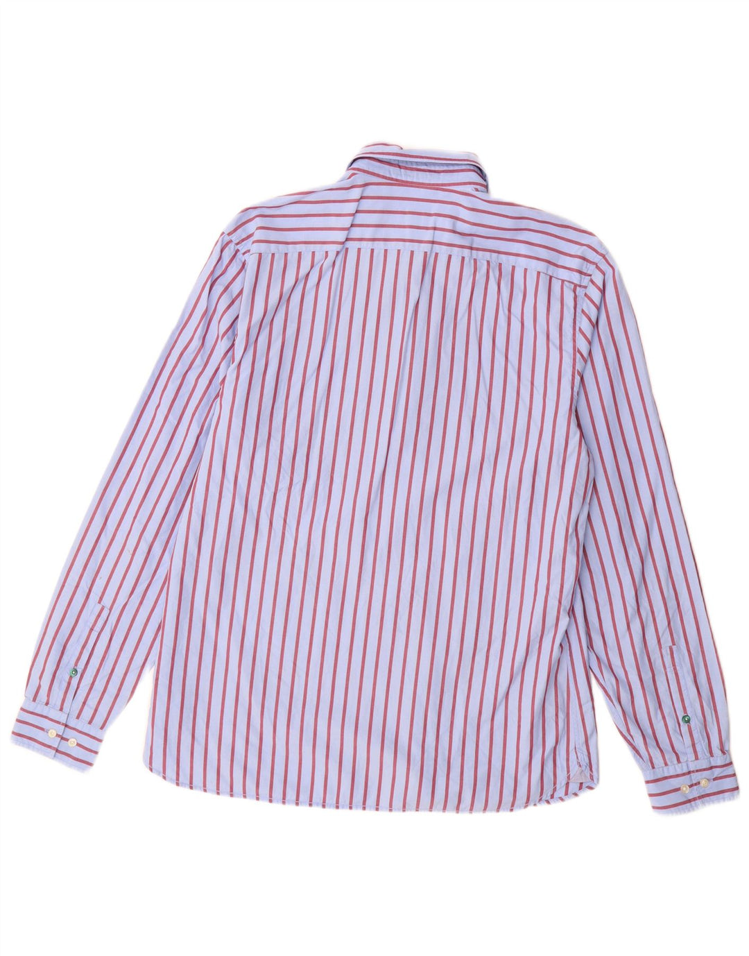 Camisa masculina Lacoste tamanho 41 grande algodão listrado azul