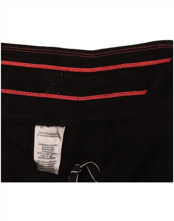 Calça esportiva feminina CALVIN KLEIN com estampa gráfica e jogging UK 10 pequena preta