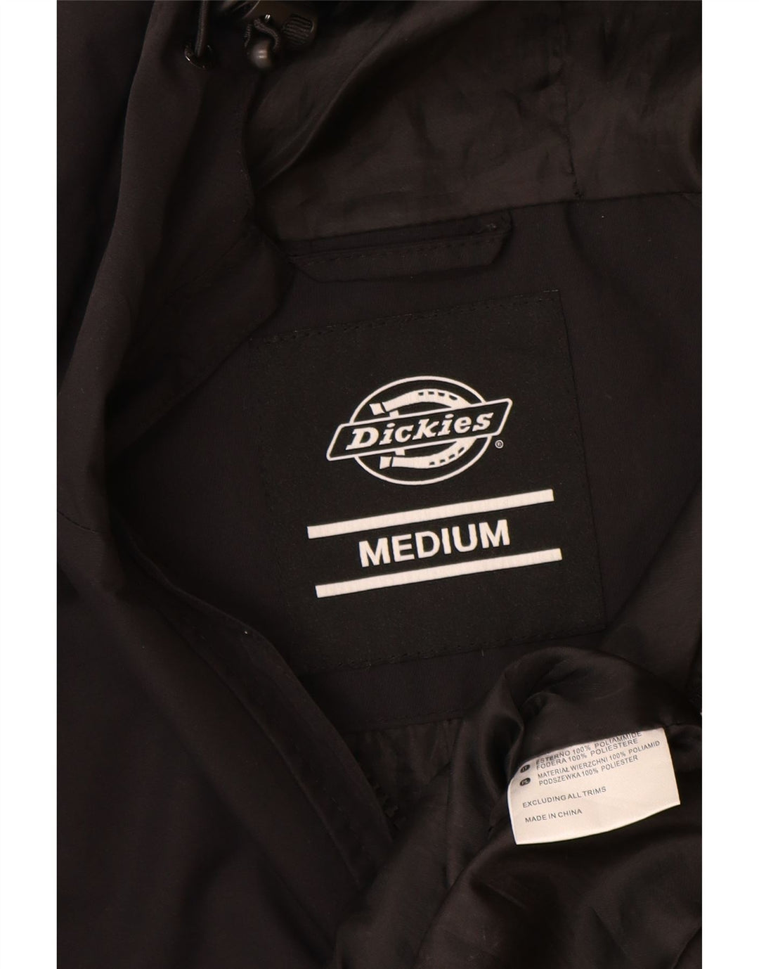Jaqueta masculina Dickies com capuz Anorak UK 38 poliamida preta média