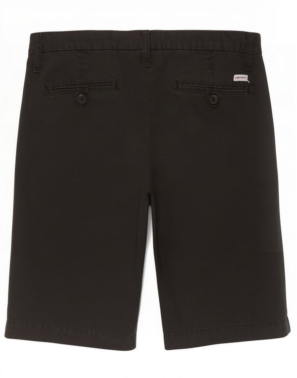 Carhartt Mens Chino Shorts Pequeno W26 Algodão Preto
