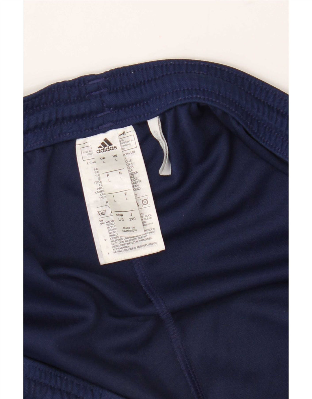 Shorts esportivos masculinos Adidas Climalite grandes poliéster azul marinho