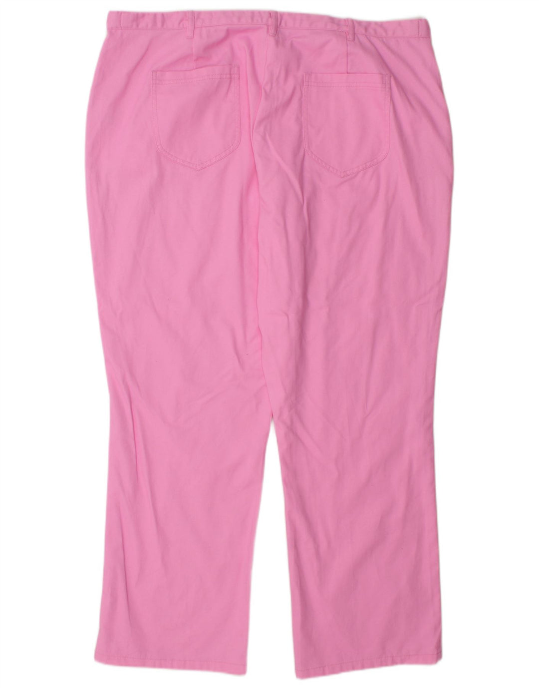 COTTON TRADERS Calça Chino Feminina Reta UK 22 3XL W44 L29 Rosa