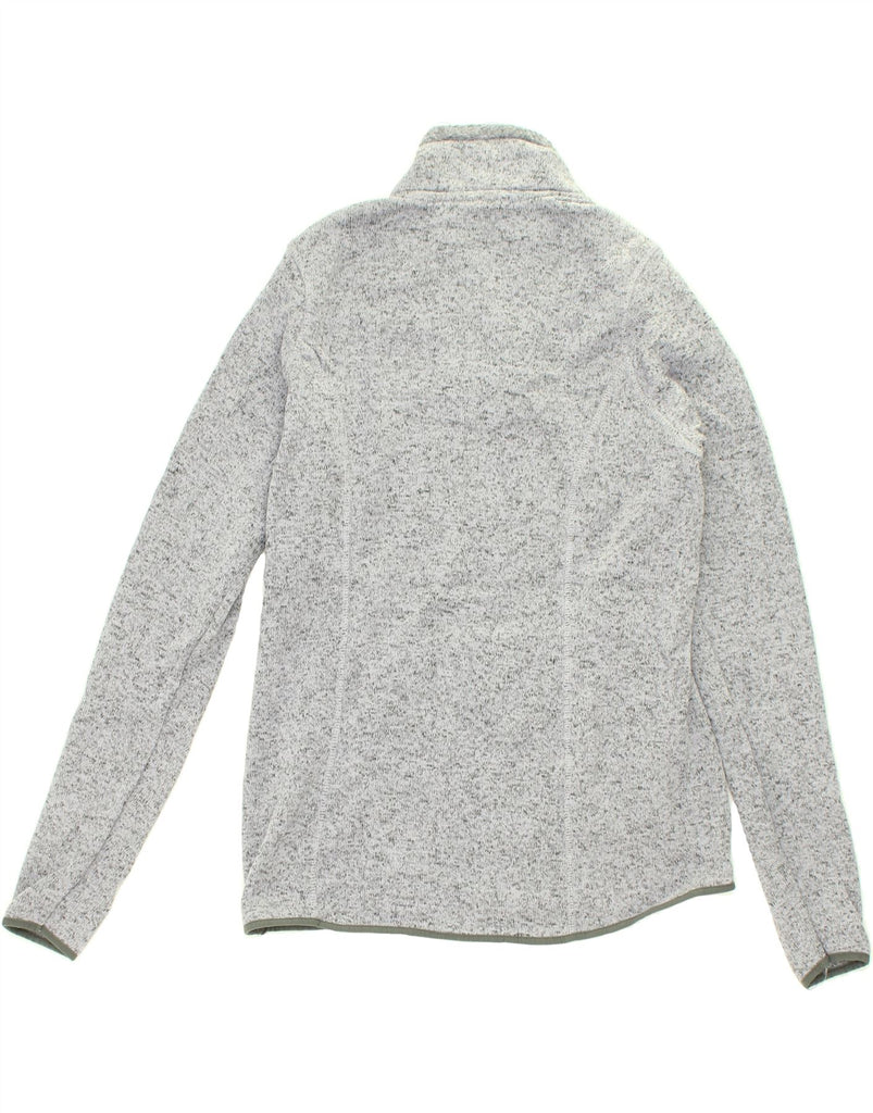 EDDIE BAUER Womens Shawl Neck Jumper Sweater UK 12 Medium Grey Flecked | Vintage Eddie Bauer | Thrift | Second-Hand Eddie Bauer | Used Clothing | Messina Hembry 