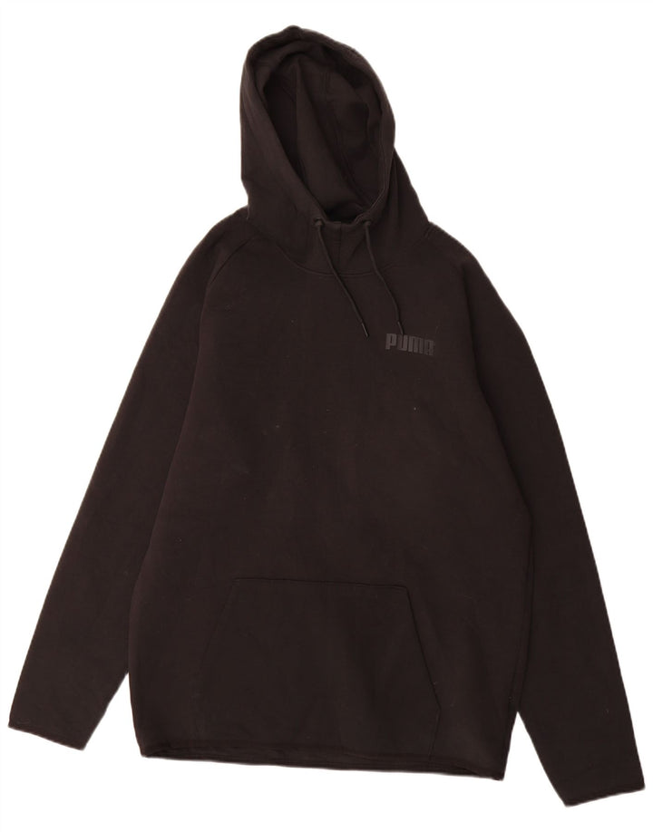 Puma Mens Hoodie Jumper Grande Algodão Preto