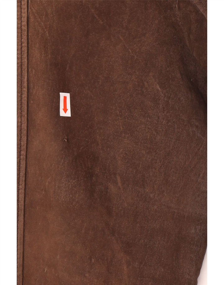 Jaqueta de couro masculina vintage UK 42 XL couro marrom