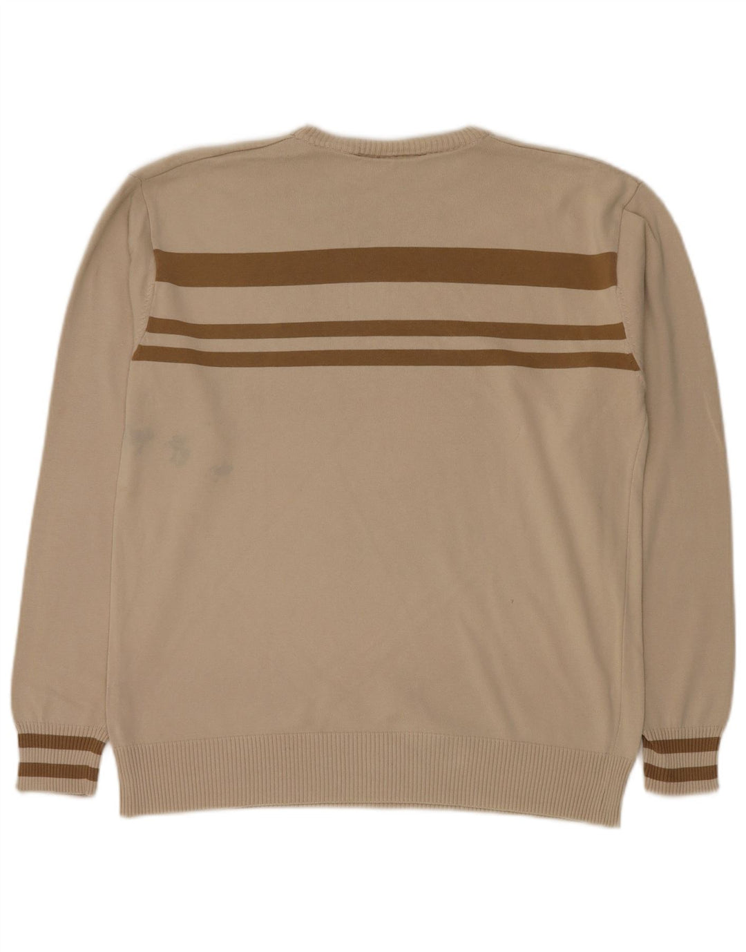 Angelo Litrico Suéter masculino com gola redonda 2XL Bege Argyle/Diamante