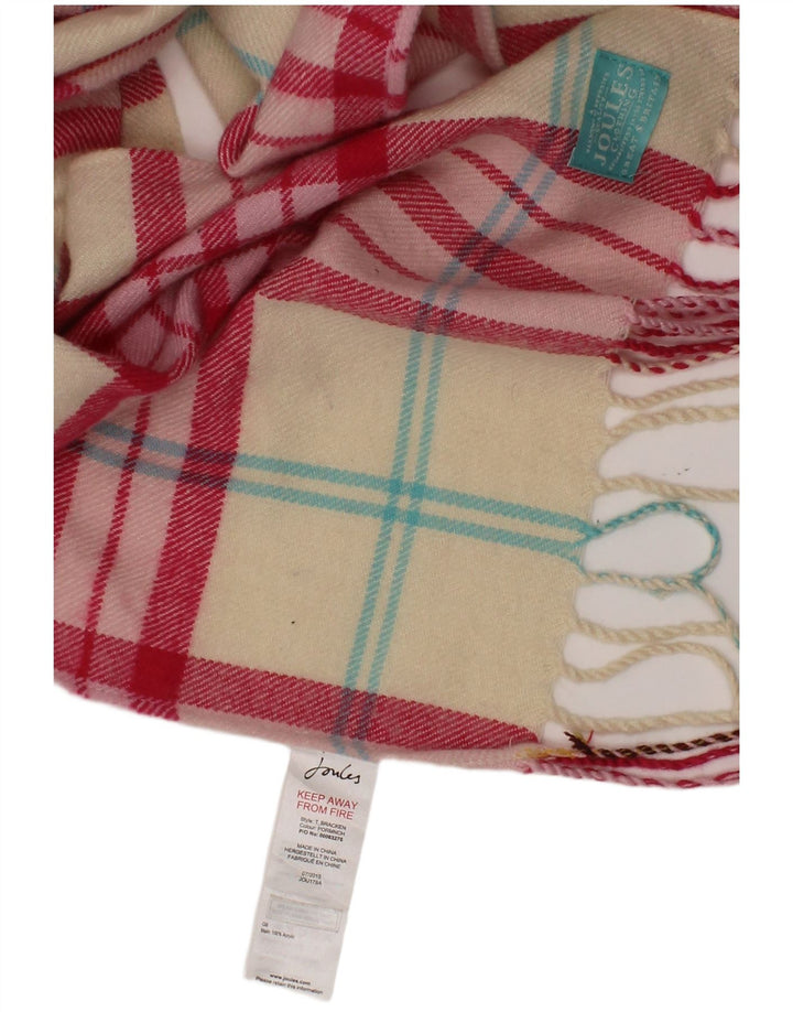JOULES Cachecol feminino retangular tamanho único xadrez multicolorido acrílico clássico