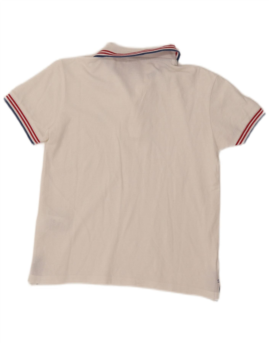 Camisa polo masculina North Sails 9-10 anos algodão listrado branco