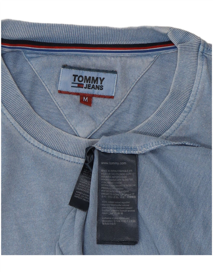 Camiseta masculina TOMMY HILFIGER de algodão azul médio