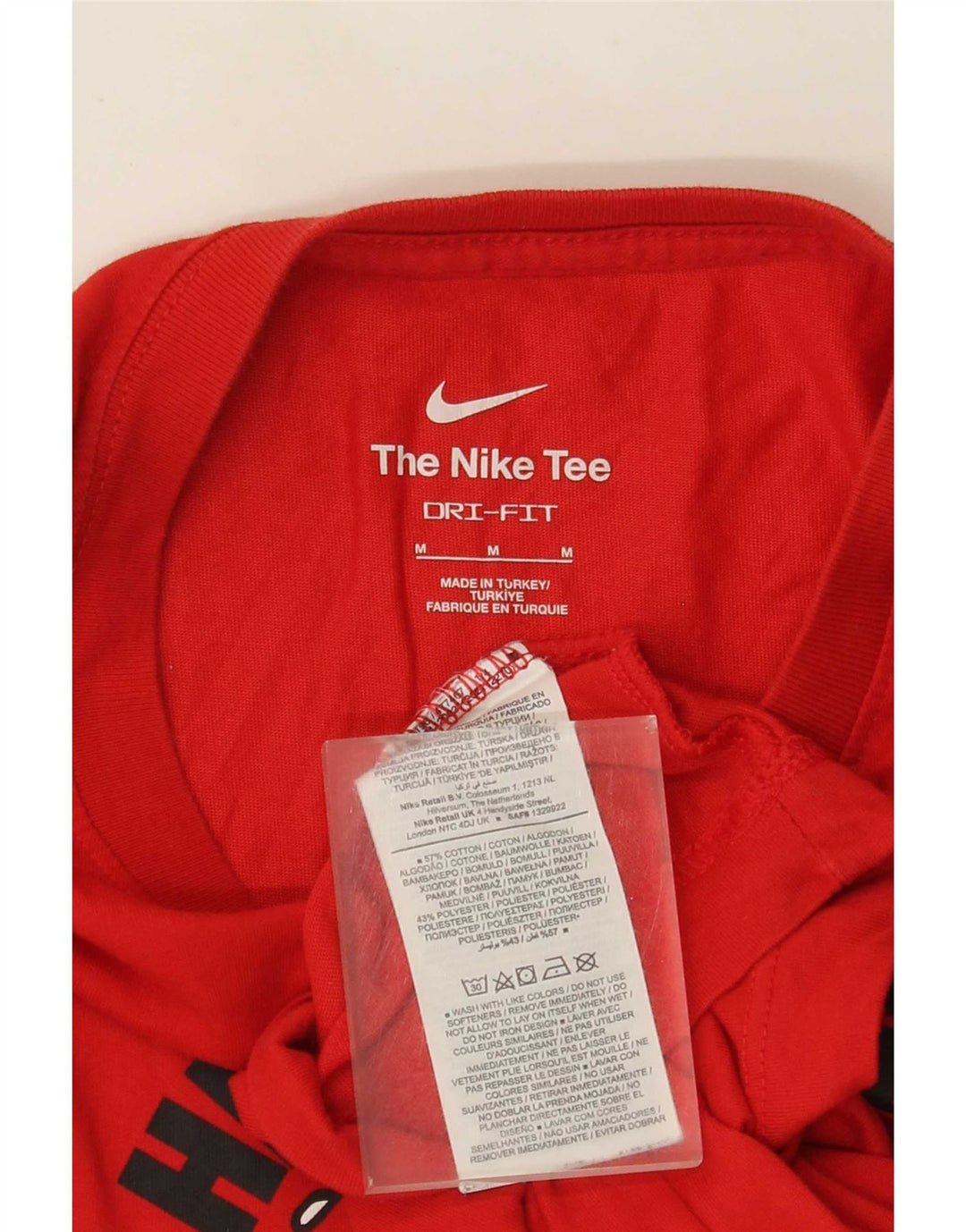 Camiseta Nike Masculina Dri Fit Graphic Top Médio Algodão Vermelho