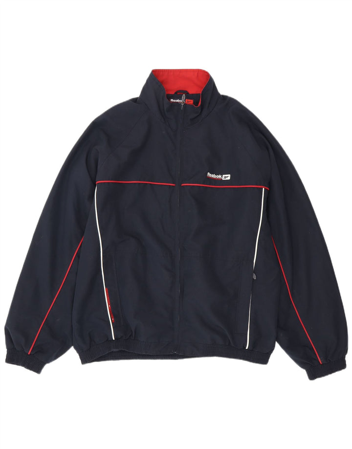 Reebok Mens Tracksuit Top Jacket XL Azul Marinho Poliéster