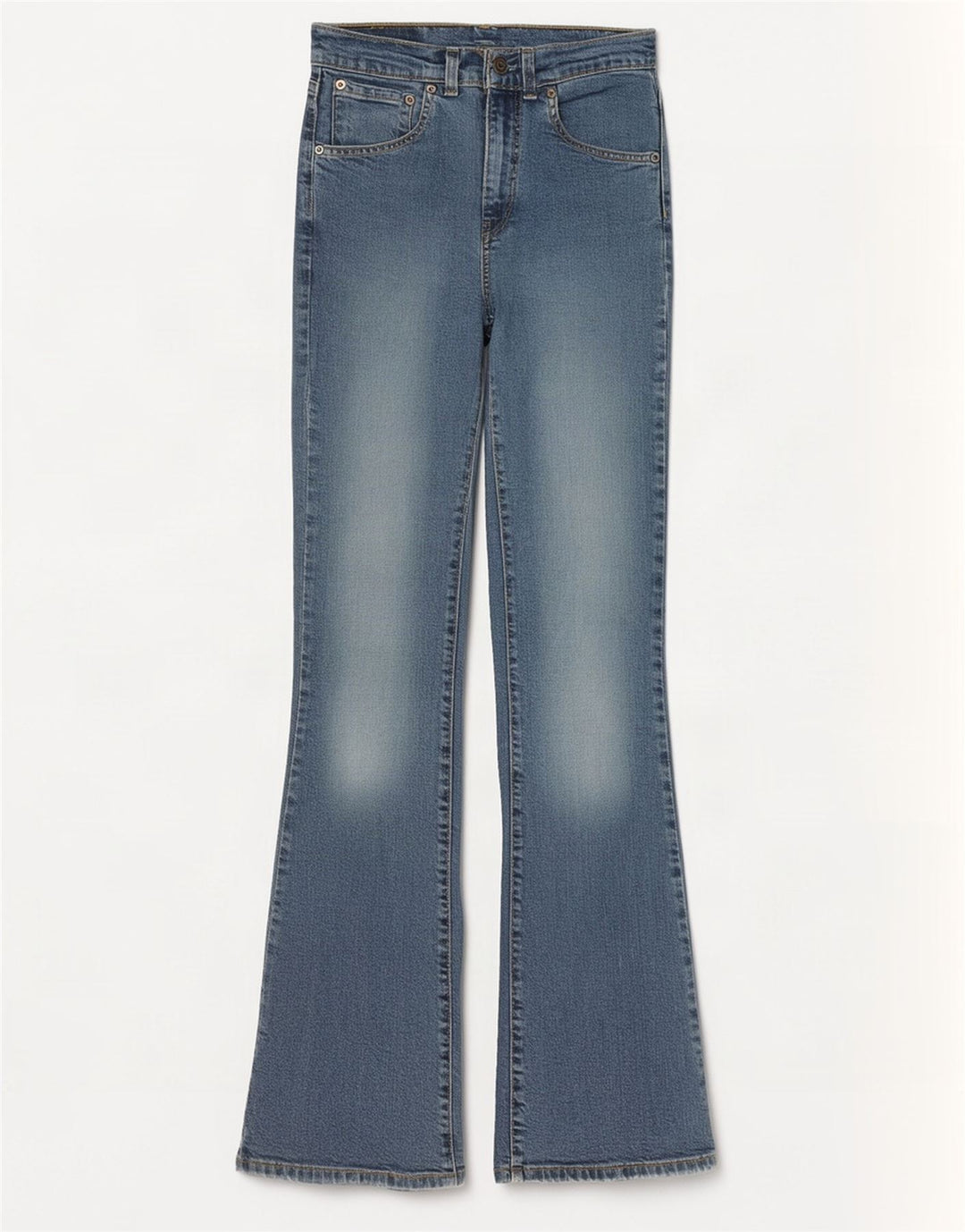 Calça jeans feminina Levi's 525 Flared W28 L34 azul algodão