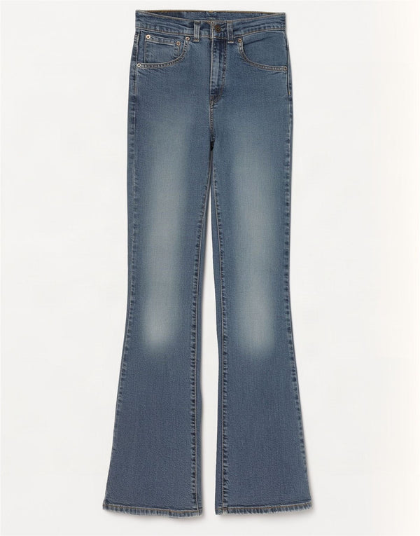 Calça jeans feminina Levi's 525 Flared W28 L34 azul algodão