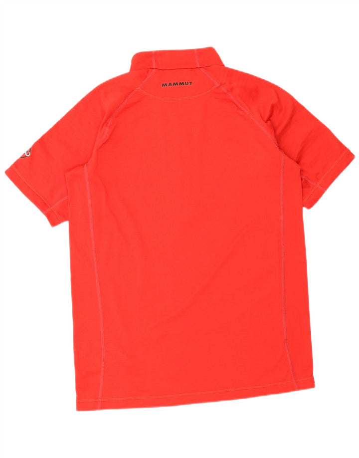 Camiseta masculina Mammut com zíper e gola XL poliéster vermelho