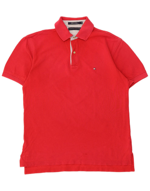 Camisa polo masculina Tommy Hilfiger médio algodão vermelho