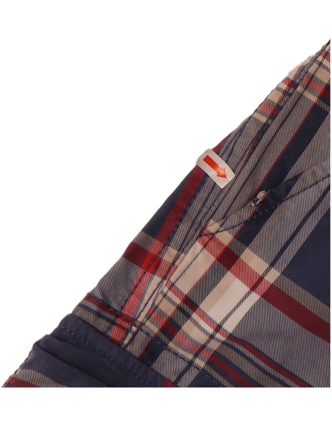 Shorts cargo masculino TOMMY HILFIGER W32 algodão xadrez médio azul marinho