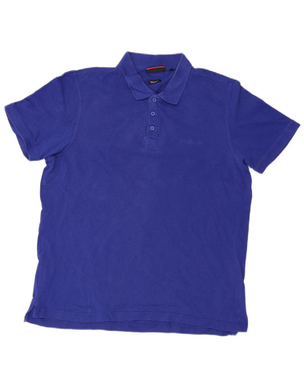 Camisa polo masculina Pierre Cardin Regular Fit XL algodão azul