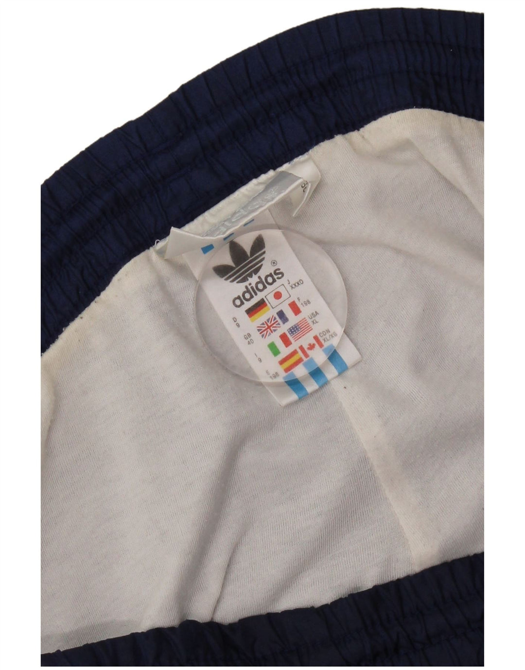 Calça de treino masculina Adidas UK 40 médio azul marinho poliamida
