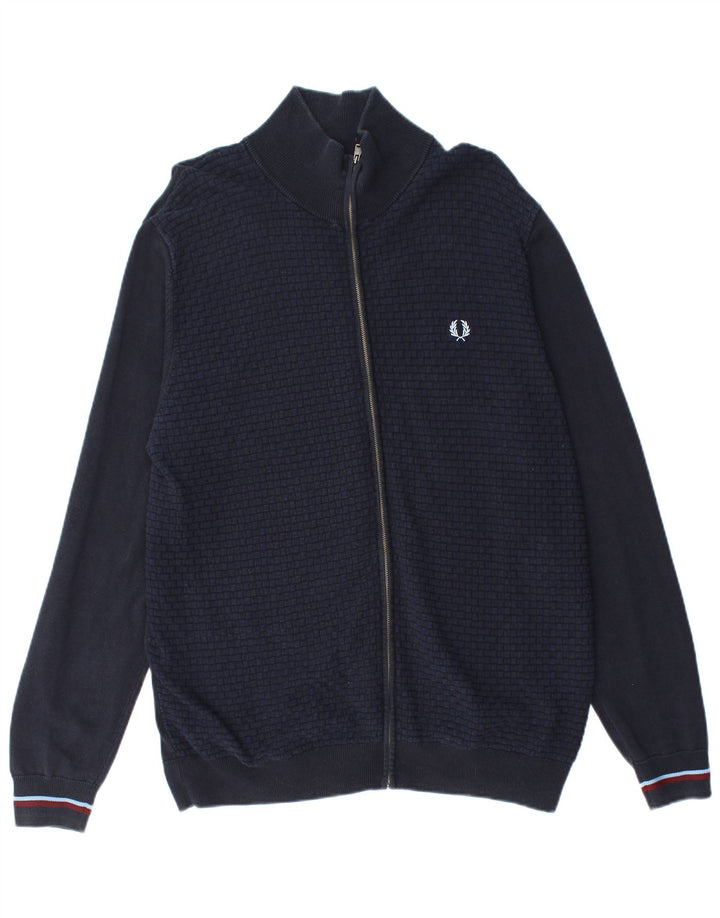 Suéter cardigã masculino Fred Perry XL azul marinho