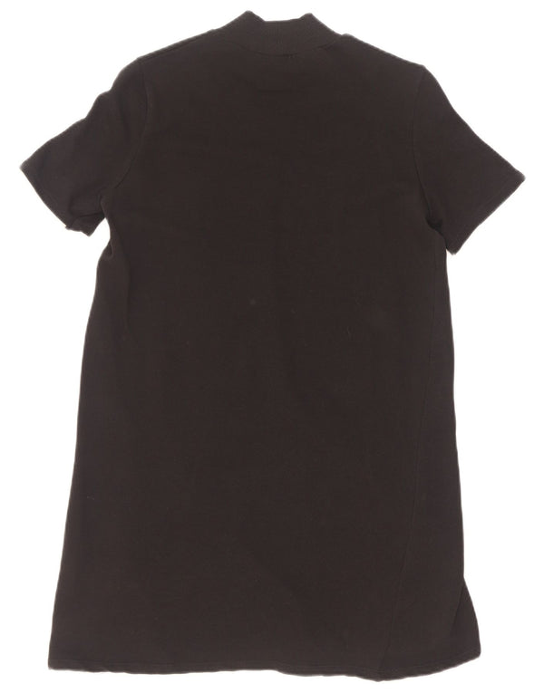 Zara Womens Trafaluc T-Shirt Dress Reino Unido 10 Pequeno Algodão Preto