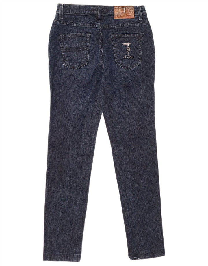 Trussardi Jeans Slim Feminino W28 L28 Azul Marinho Algodão