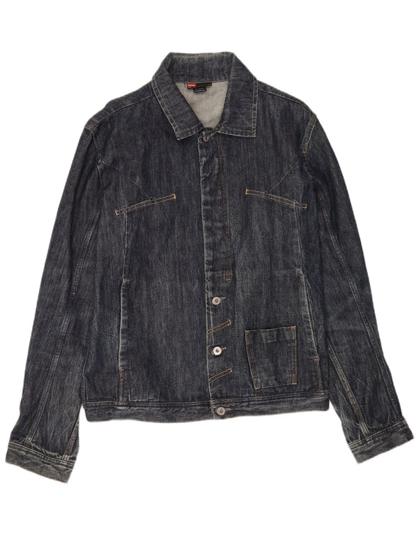 Jaqueta jeans masculina Diesel UK 42 XL algodão azul marinho