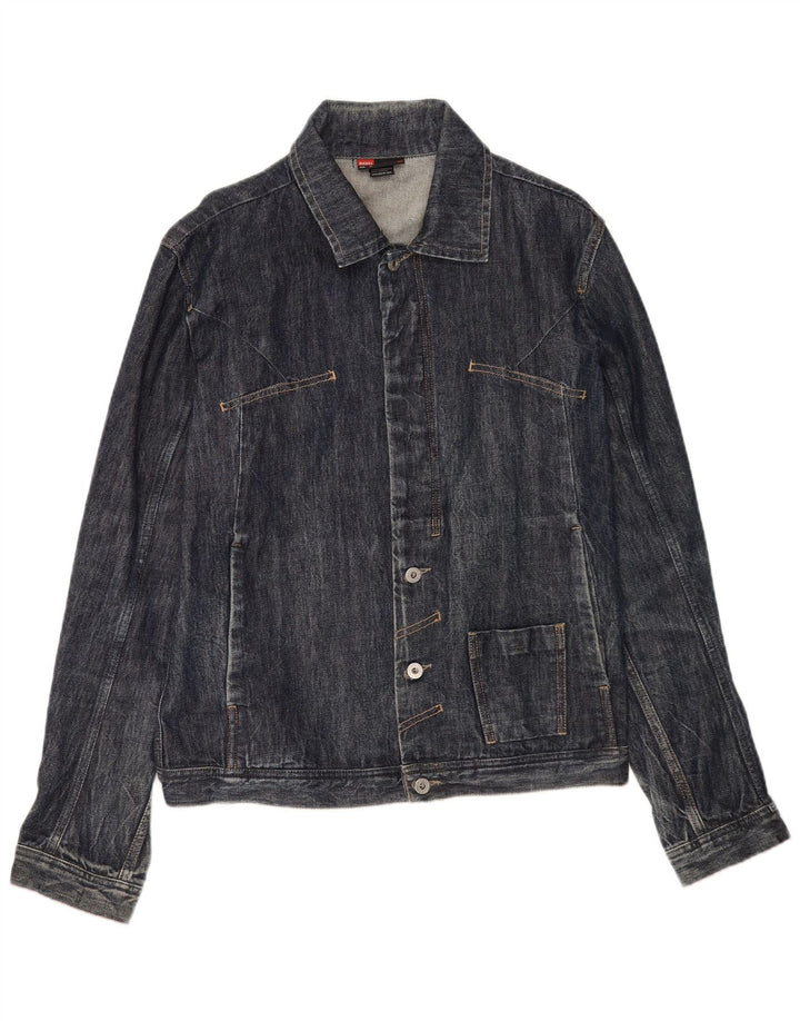 Jaqueta jeans masculina Diesel UK 42 XL algodão azul marinho