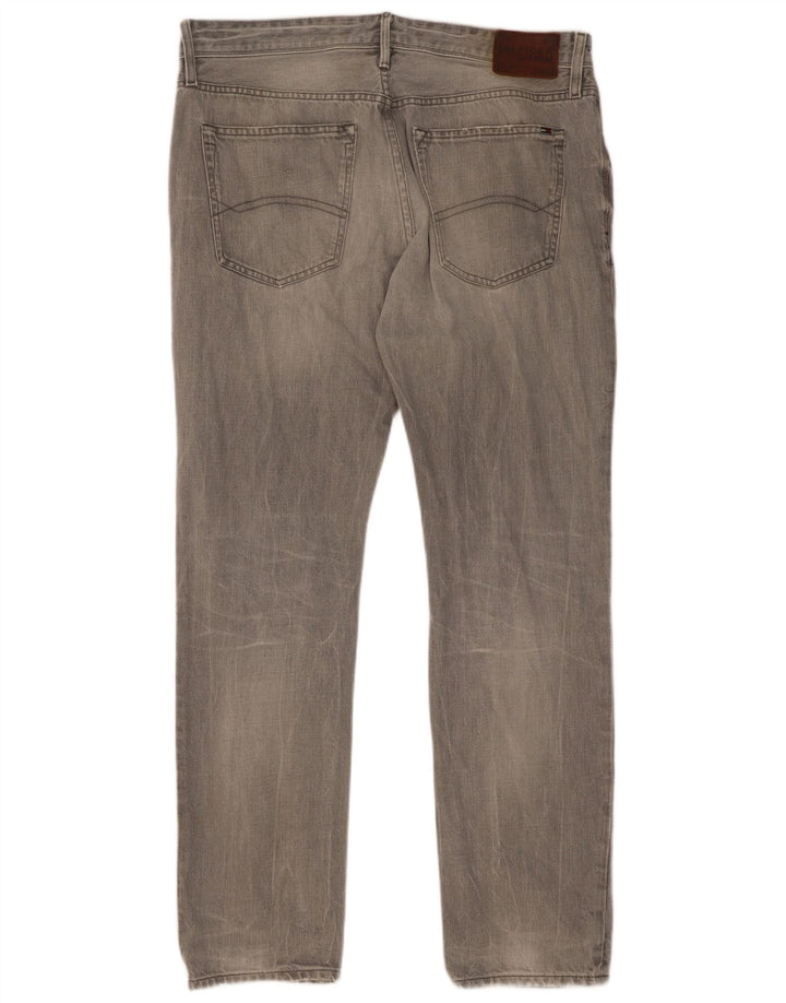 Tommy Hilfiger Masculino Slim Jeans W36 L34 Cinza