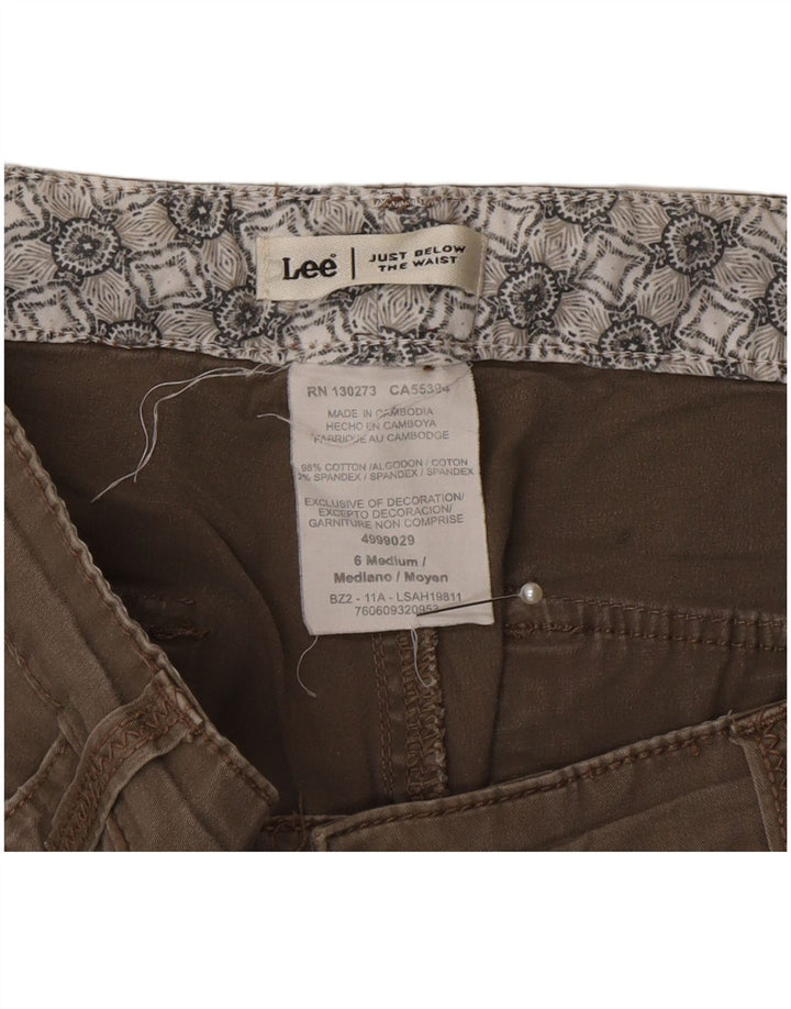 Calça cargo capri feminina Lee US 6 médio W30 L20 algodão cáqui