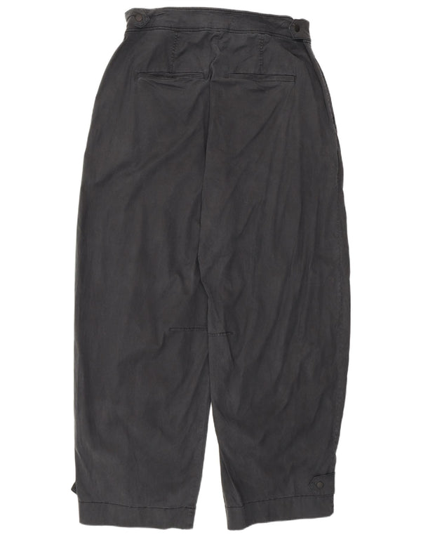 Calça chino feminina de cintura alta Marks & Spencer UK 18 XL W36 L30 preta