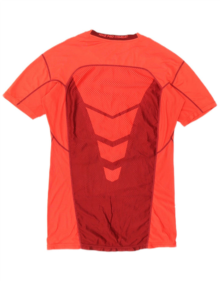Camiseta masculina Nike Dri Fit Top grande bloco colorido vermelho