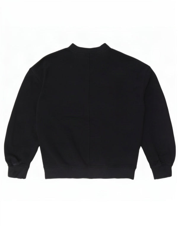 Cos feminino oversized moletom jumper UK 10 pequeno algodão preto